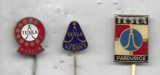 3 x TESLA AUTO MERK SPELDEN, Ophalen of Verzenden, Gebruikt, Transport, Speldje of Pin