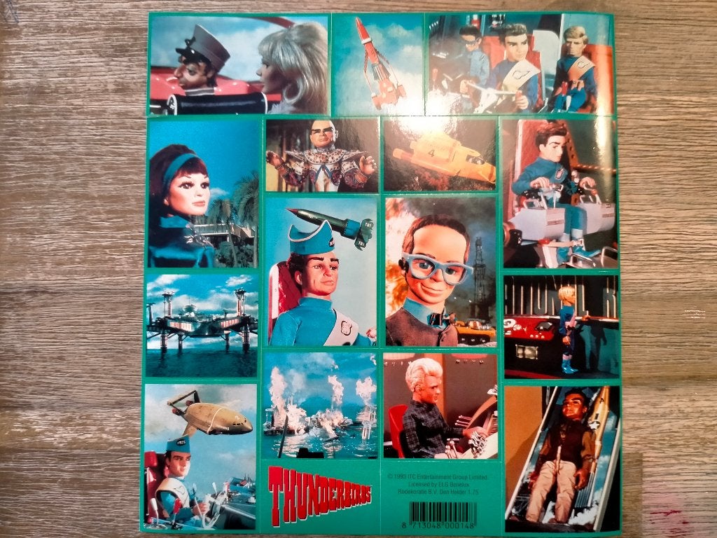 Thunderbirds tv serie tekenfilm vintage stickervel stickers, Verzenden, Zo goed als nieuw, Strip of Tekenfilm