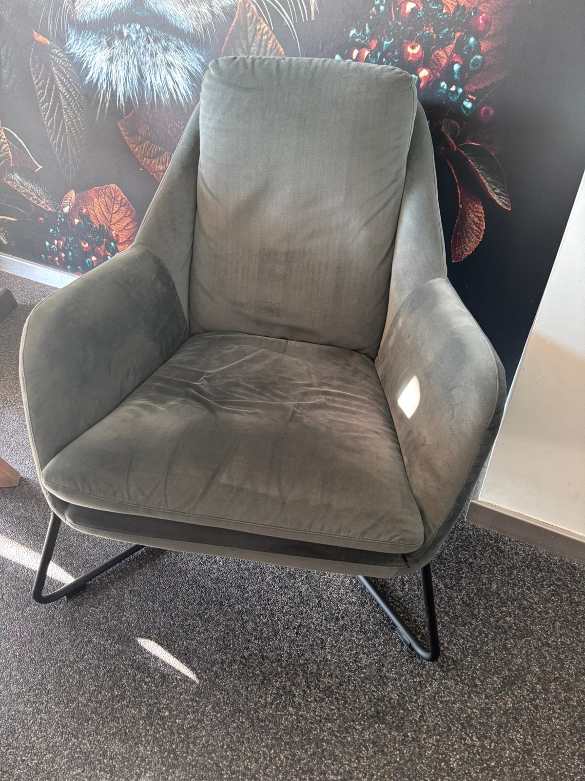 Turtle groene fauteuil van Loods5, Huis en Inrichting, Fauteuils, Ophalen, Gebruikt, 75 tot 100 cm, Stof