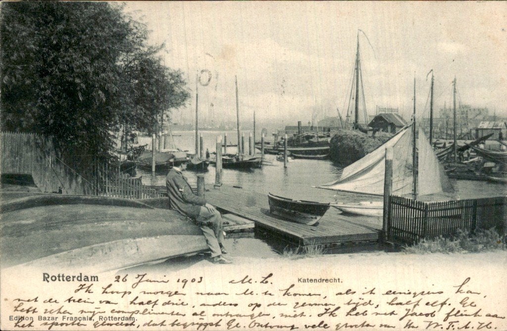 Rotterdam - Katendrecht - Haven, Ophalen of Verzenden, Voor 1920, Gelopen, Zuid-Holland