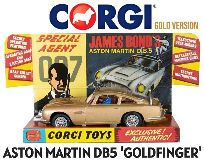 CORGI JAMES BOND ASTON MARTIN DB5 'GOLDFINGER' GOLD 1:47, Hobby en Vrije tijd, Modelauto's | 1:43, Verzenden, Nieuw, Auto, Corgi