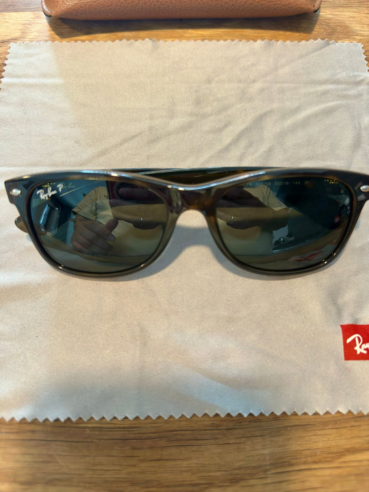 Ray-Ban New Wayfarer RB2132 Zonnebril - Zo goed als nieuw, Zonnebril, Bruin, Ophalen of Verzenden, Zo goed als nieuw