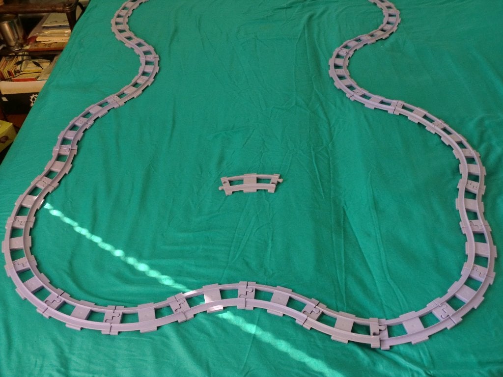 36 Unico kunststof baanstukken (geschikt voor Duplo treinen), Ophalen of Verzenden, Gebruikt, Jongen of Meisje