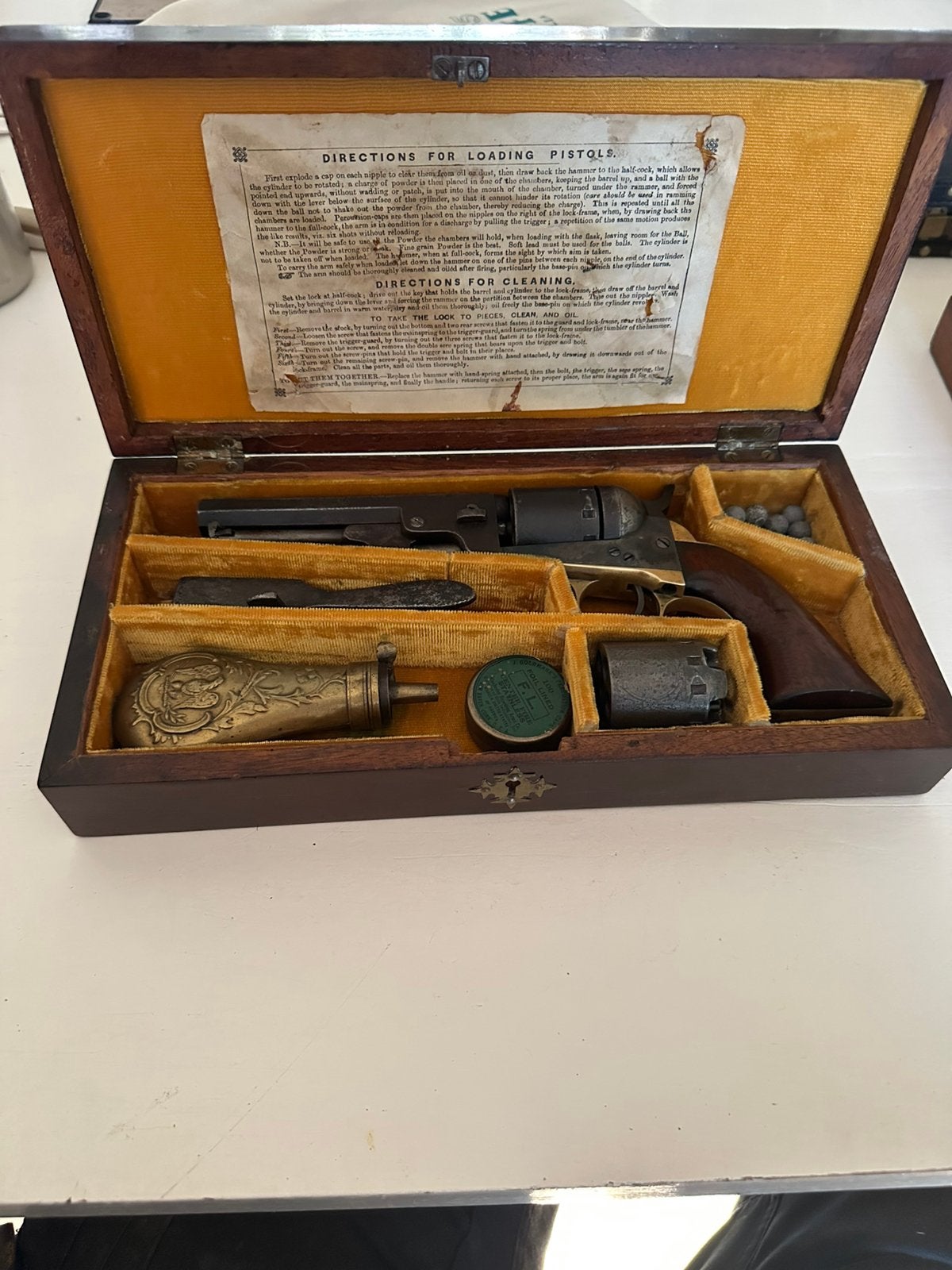 Antieke colt pocket cased, Ophalen of Verzenden, Landmacht, Amerika