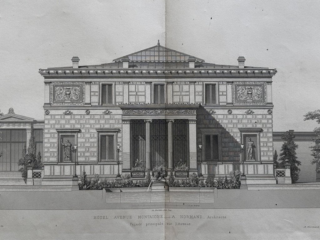 3 gravures 1867 - Pompeiaans Huis Parijs - Prince Napoleon, Ophalen of Verzenden, Gravure, Origineel, 1800 - 1899
