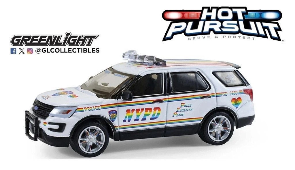 2016 Ford Police Interceptor Utility v Greenlight 1/64 NYPD, Ophalen of Verzenden, Nieuw, Auto