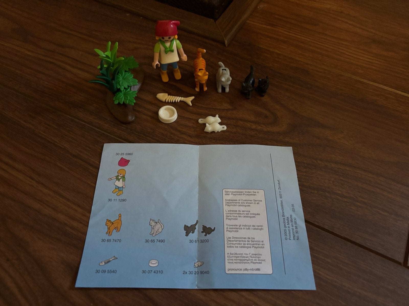 Playmobil meisje met katten - Set 4493, Complete set, Ophalen of Verzenden, Zo goed als nieuw, Figuren