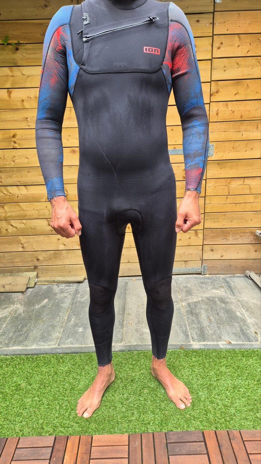 ION Seek Amp 5/4mm wetsuit - Maat 54 XL, Watersport en Boten, Watersportkleding, Gebruikt, Wetsuit, Heer, Ophalen