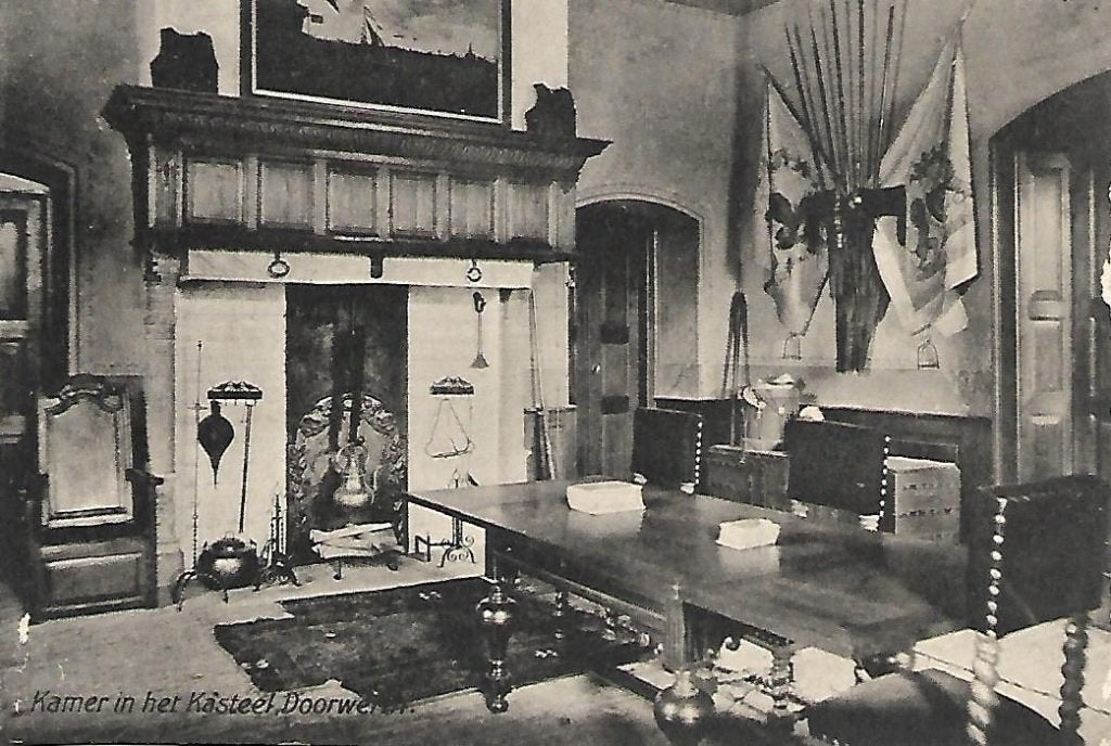 Doorwerth- -Kamer in het kasteel., Verzenden, 1940 tot 1960, Ongelopen, Gelderland