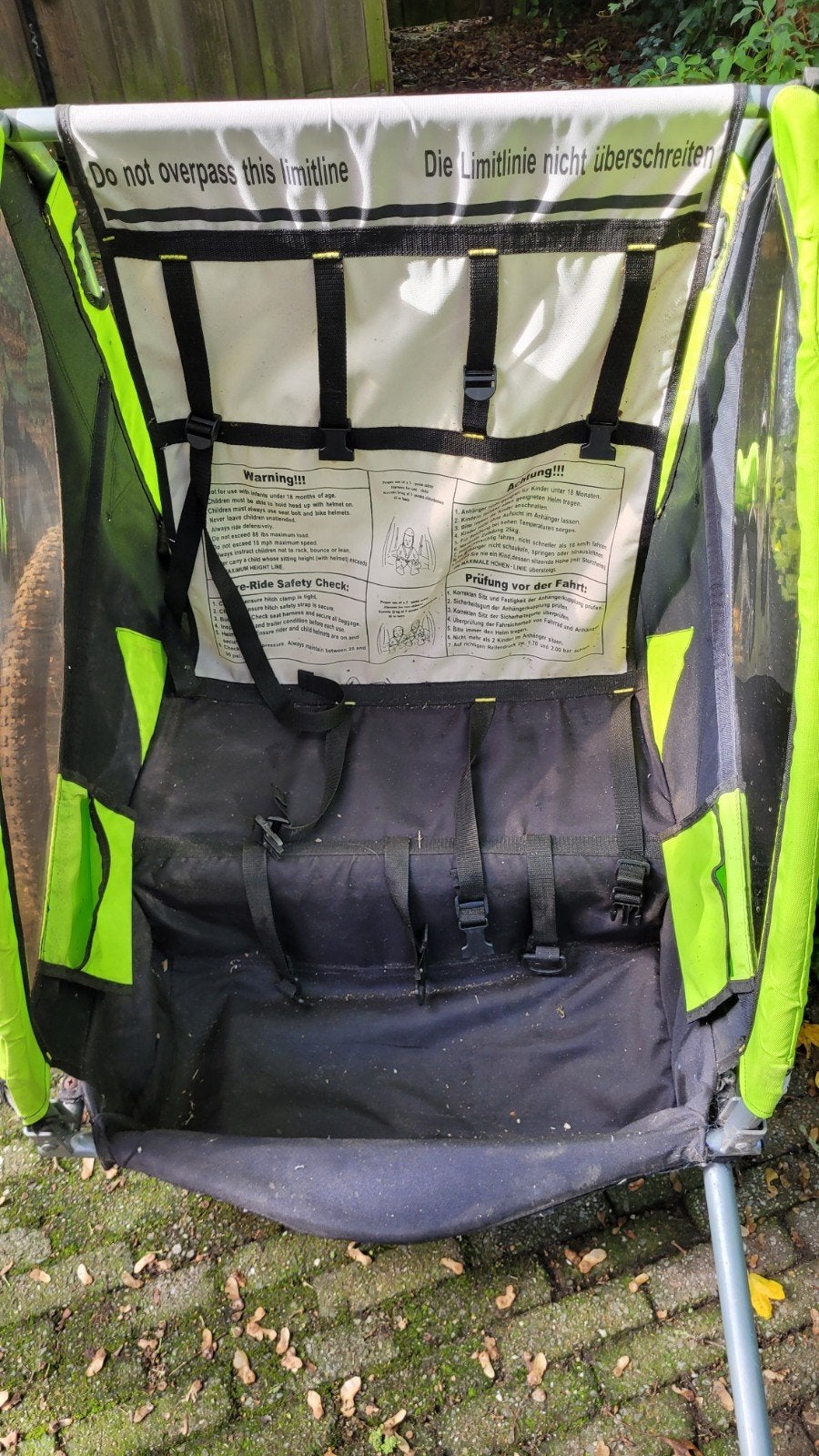 Kinderfietskar - Groen/Zwart, Ophalen, Gebruikt, Kinderkar, 40 tot 60 kg