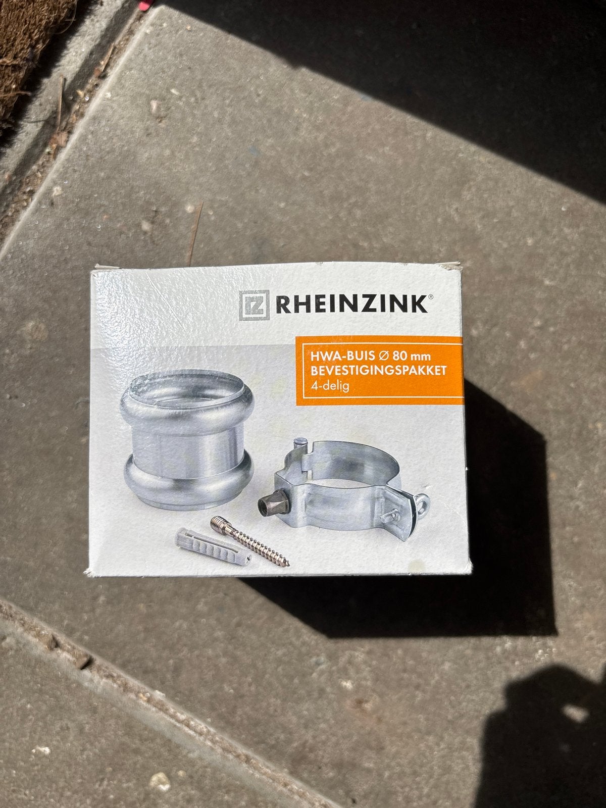 2x RHEINZINK HWA-buis Bevestigingspakket Ø 80 mm, Afvoer, Nieuw, Ophalen of Verzenden, Zink