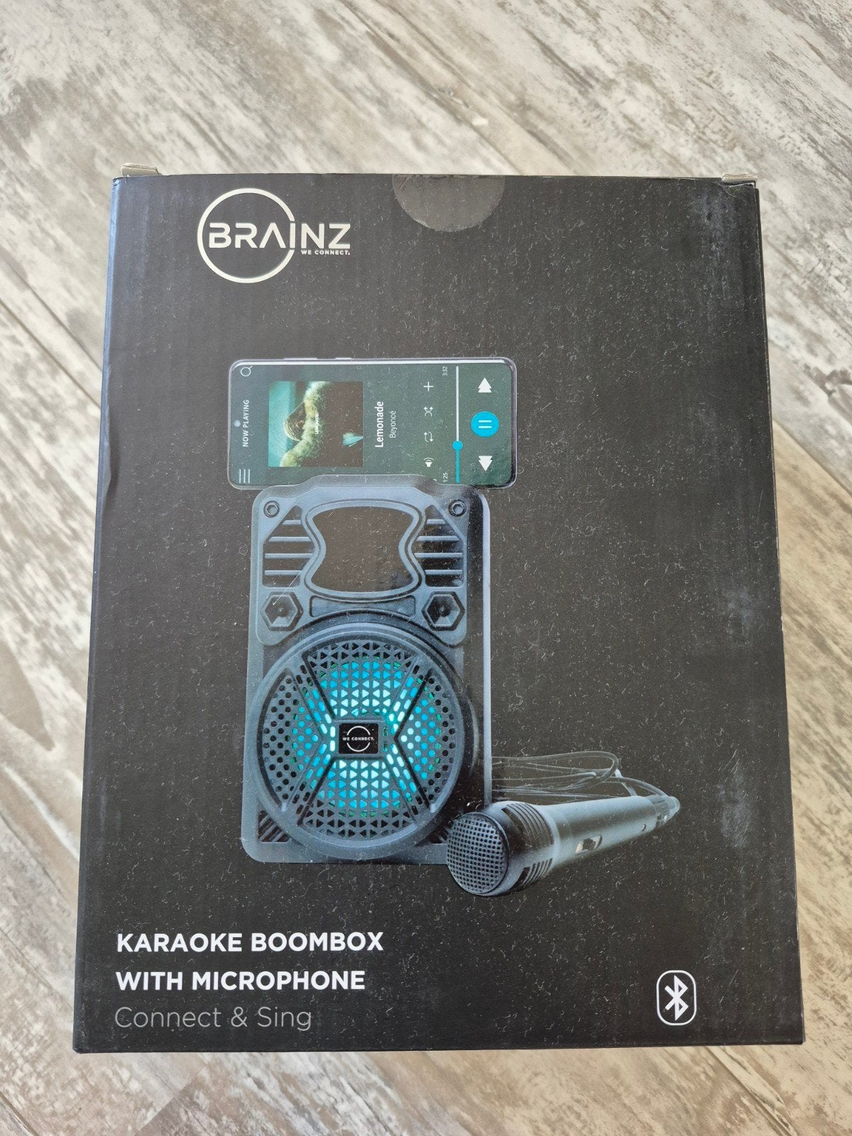 Karaoke boombox met microfoon Brainz, Ophalen of Verzenden, Nieuw, Complete set