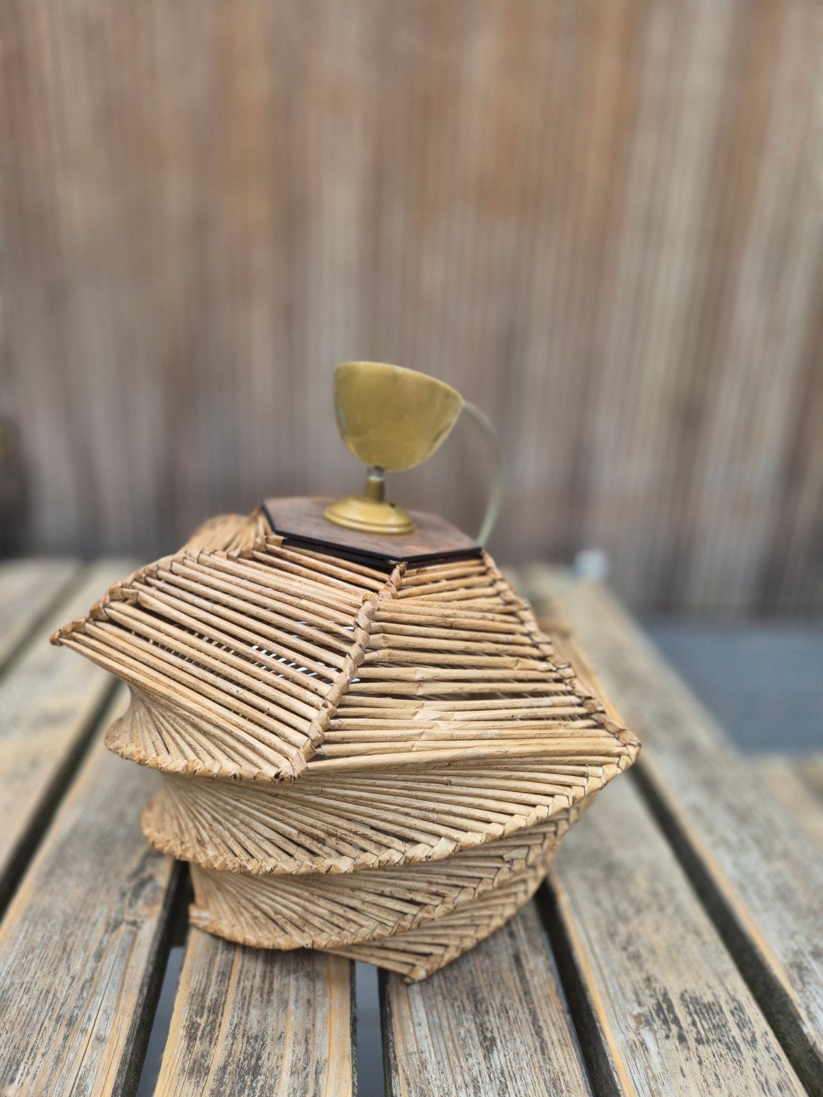 Unieke Bamboe Hanglamp - Handgemaakt Design, Ophalen of Verzenden, Zo goed als nieuw, Bohemian, Scandinavisch, Natuurlijk