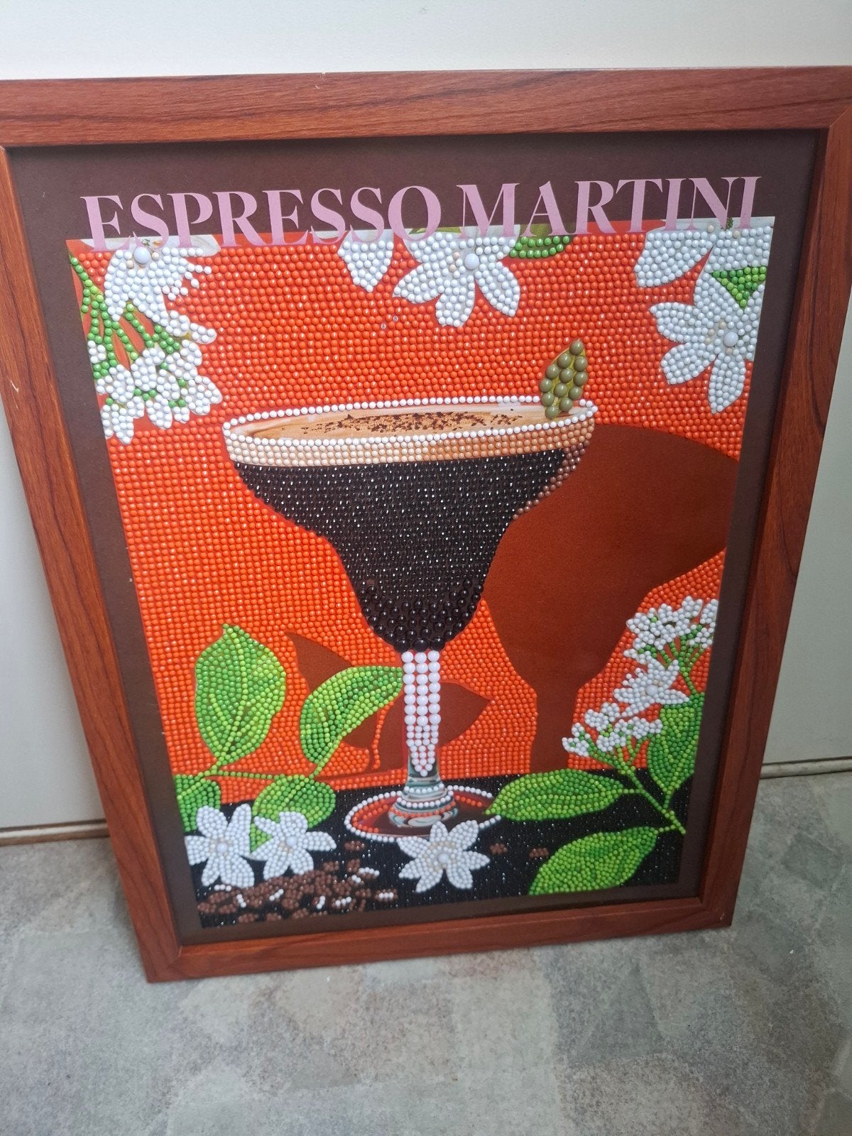 Espresso Martini Diamond Painting Kunstwerk, Ophalen, 50 – 75, Overige typen, Zo goed als nieuw