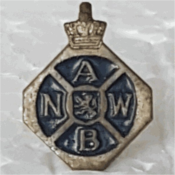 SP0128 Speldje ANWB kleine kroon blauw, Ophalen of Verzenden, Gebruikt, Overige onderwerpen