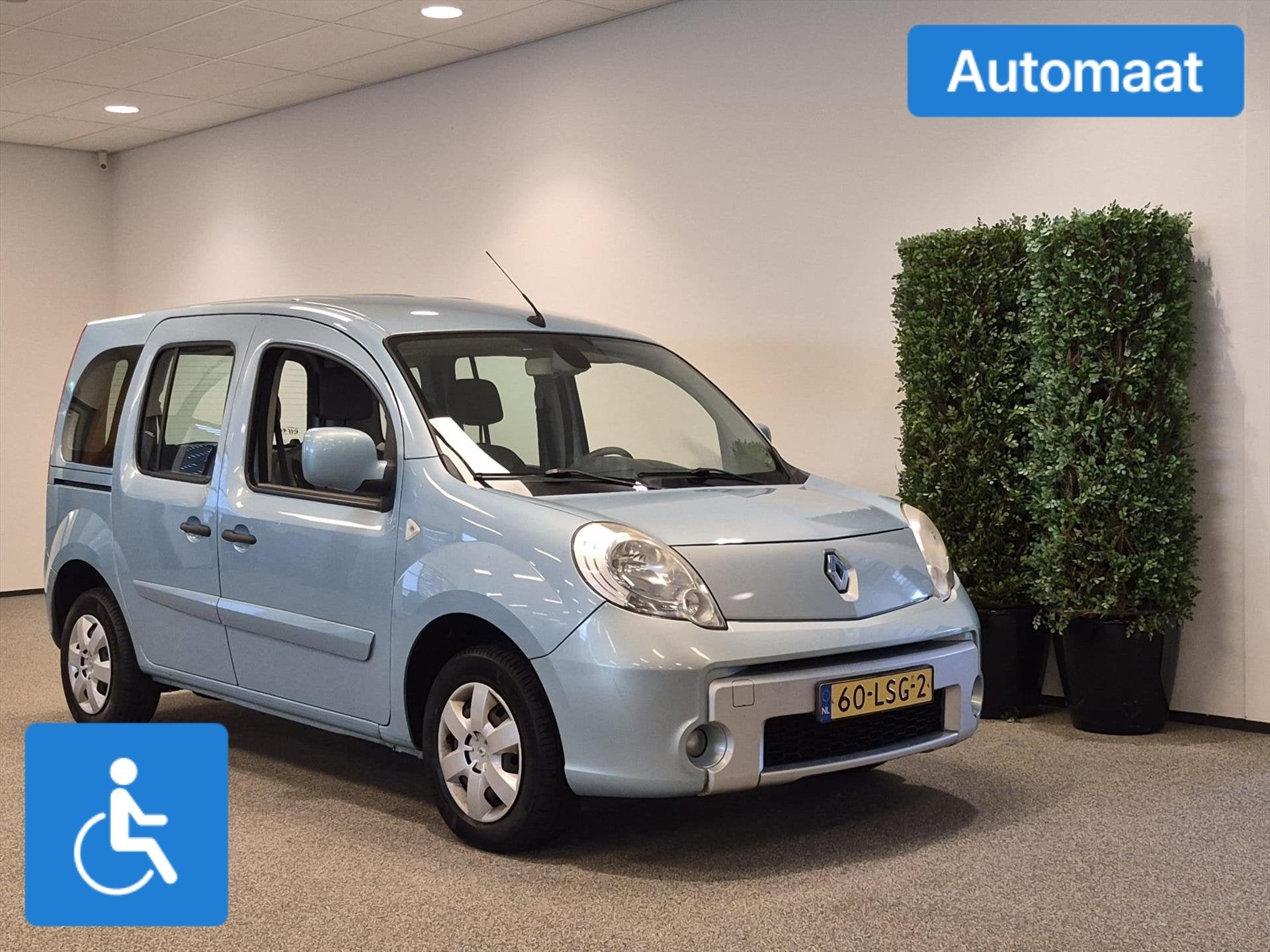 Renault Kangoo Rolstoelauto Automaat 3+1 incl. lier, 12 maanden, Stof, Gebruikt, Blauw