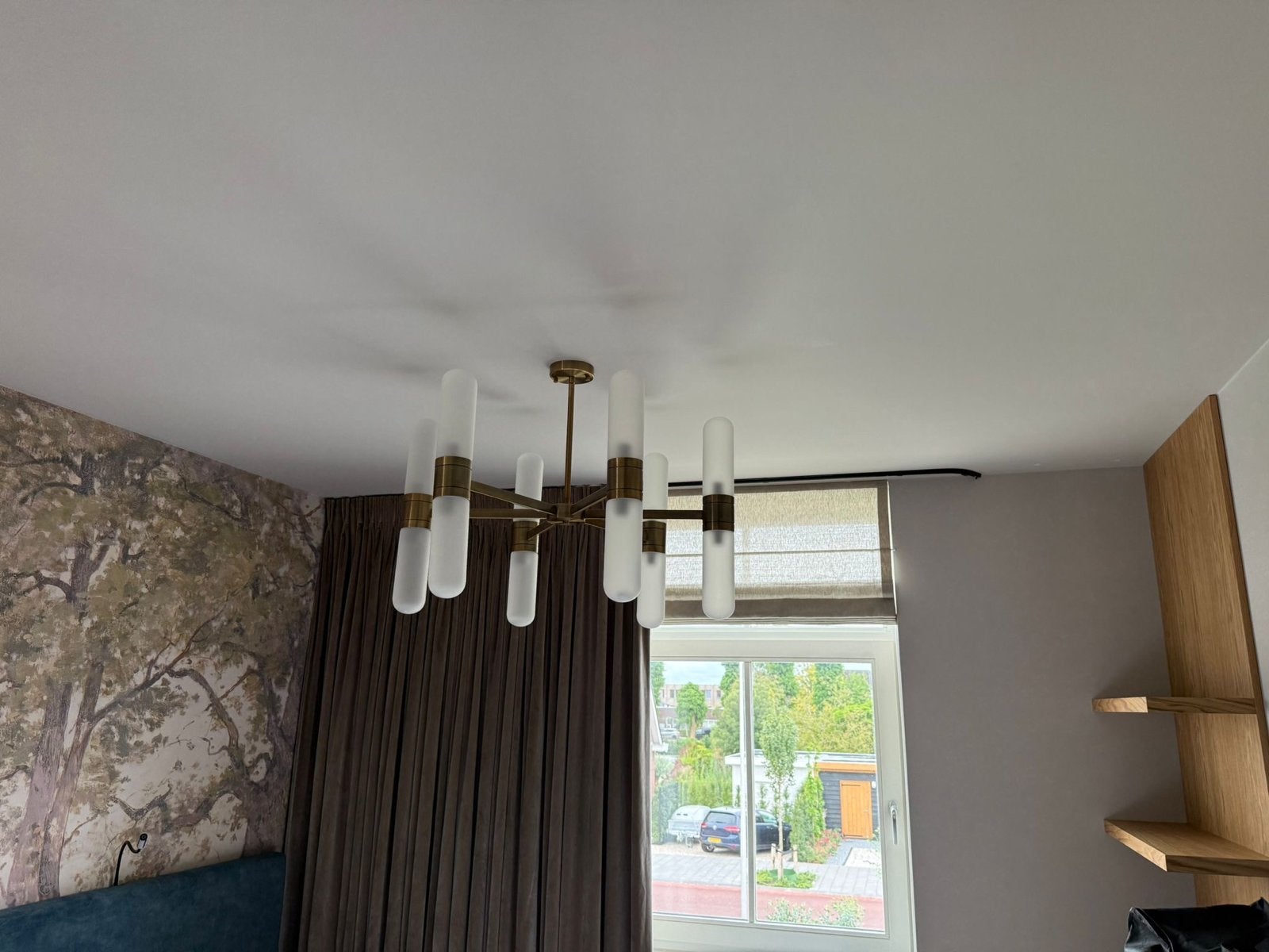 Moderne Richmond plafondlamp met 6 lichtpunten, Ophalen, Zo goed als nieuw, Metaal, Overige fittingen