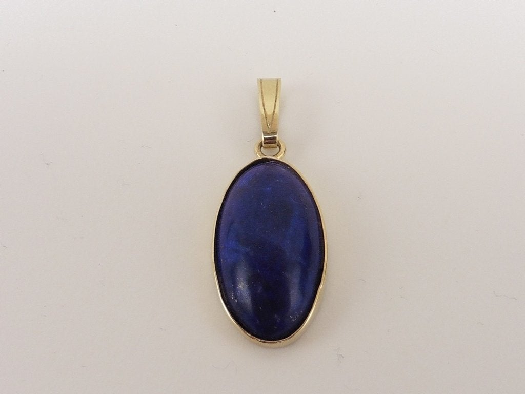 Gouden hanger met lapis lazuli                            L1