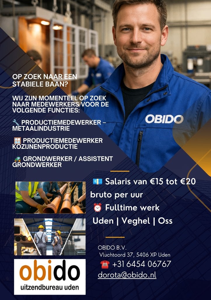 Productiemedewerker - UDEN, Vacatures, Overige uren, Overige niveaus, Starter, Overige vormen