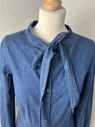 King Louie maat L spijker blouse denim jeans 1585, Kleding | Dames, Blauw, Maat 42/44 (L), Ophalen of Verzenden, Zo goed als nieuw