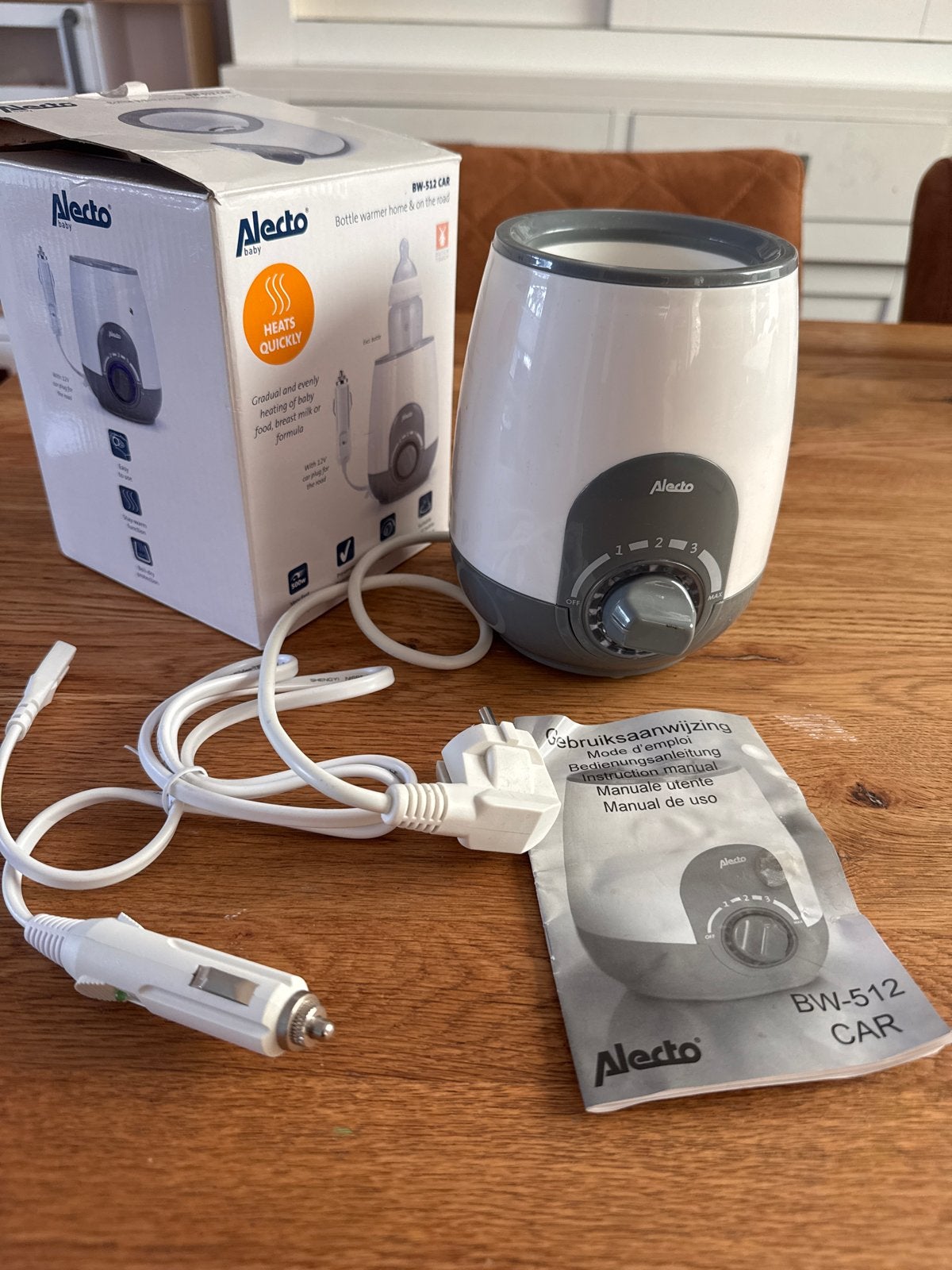 Alecto Flessenwarmer BW-512 CAR - Thuis en Onderweg, Flessen- of potjesverwarmer, Alecto, Ophalen of Verzenden, Zo goed als nieuw