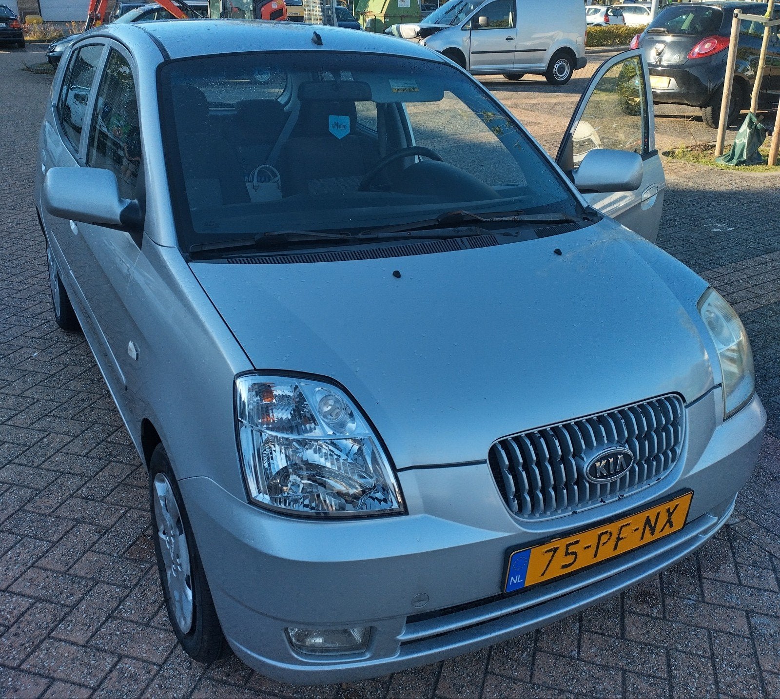 Kia Picanto 1.1 48KW 2004 Grijs, 4 cilinders, Origineel Nederlands, Handgeschakeld, Particulier