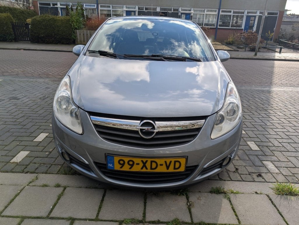 Leuke Opel Corsa 1.4, 5-deurs, 2007 Blauwgrijs, Auto's, Opel, Voorwielaandrijving, 4 cilinders, 49 €/maand, Origineel Nederlands