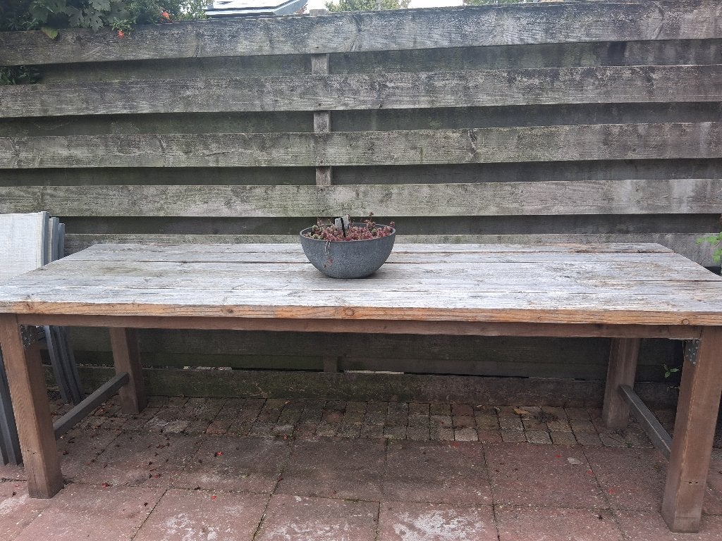Tuintafel, Tuin en Terras, Ophalen, Gebruikt, Rechthoekig, Hout