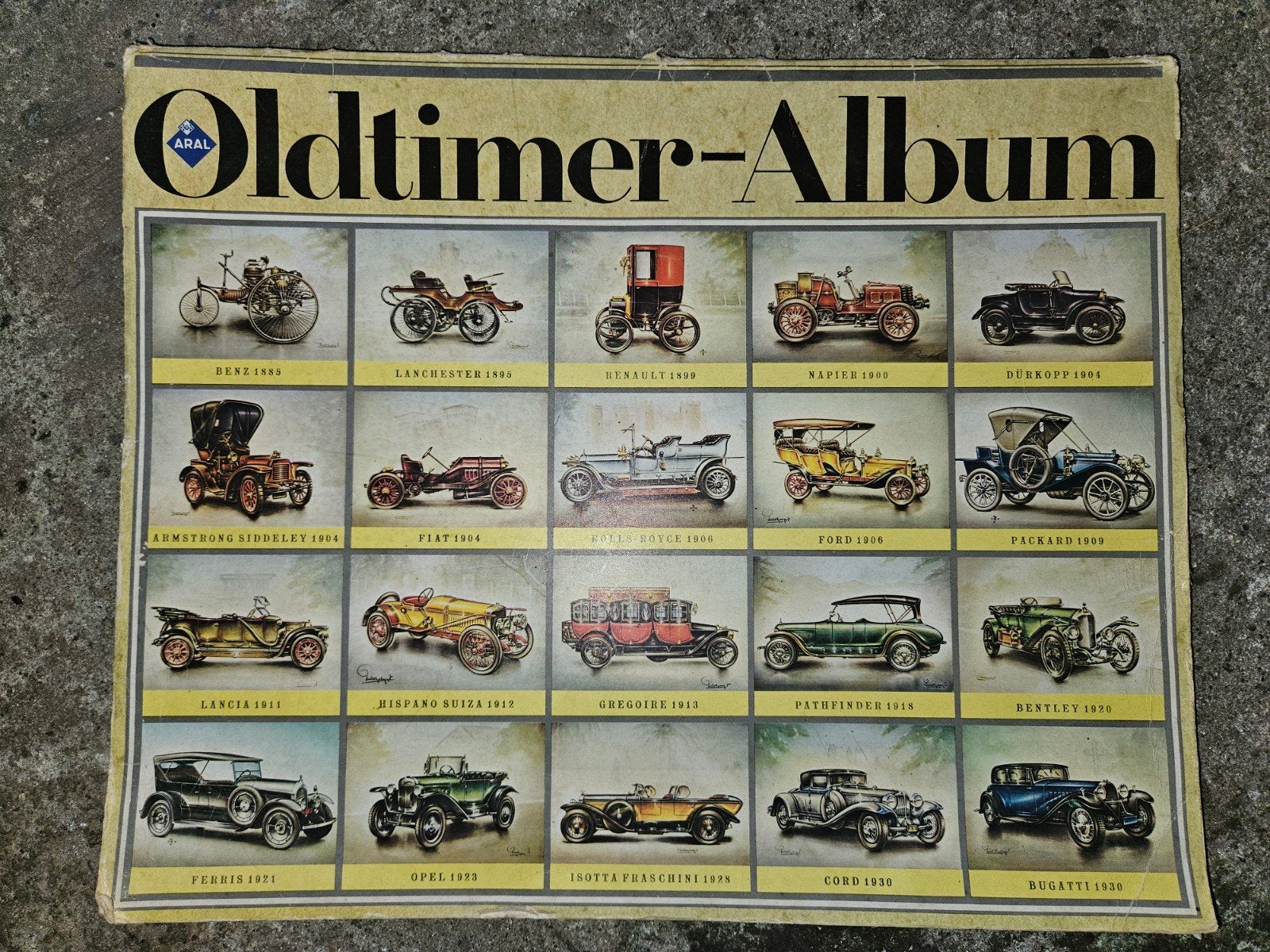 Oldtimer-Album met 20 historische auto-afbeeldingen, Ophalen of Verzenden, Gelezen, Algemeen, Onbekend