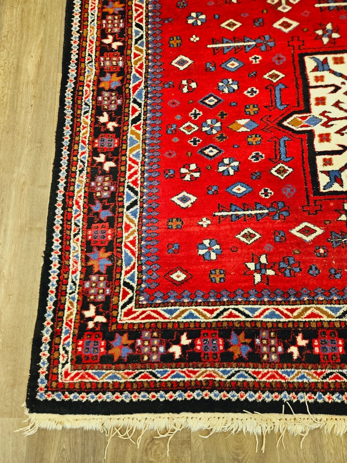 Perzisch Handgeknoopt Tapijt. Prachtige kleuren en patronen., Nepal, 200 cm of meer, Ophalen of Verzenden, Zo goed als nieuw