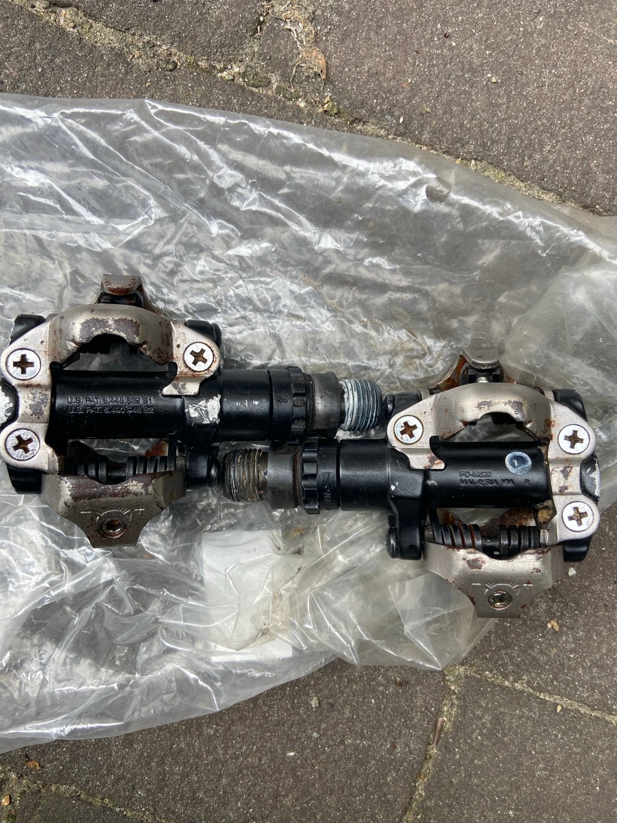 Shimano SPD PD-M520 pedalen - Gebruikt, Fietsen en Brommers, Fietsonderdelen, Crankstel of Pedalen, Gebruikt, Staal, Ophalen of Verzenden