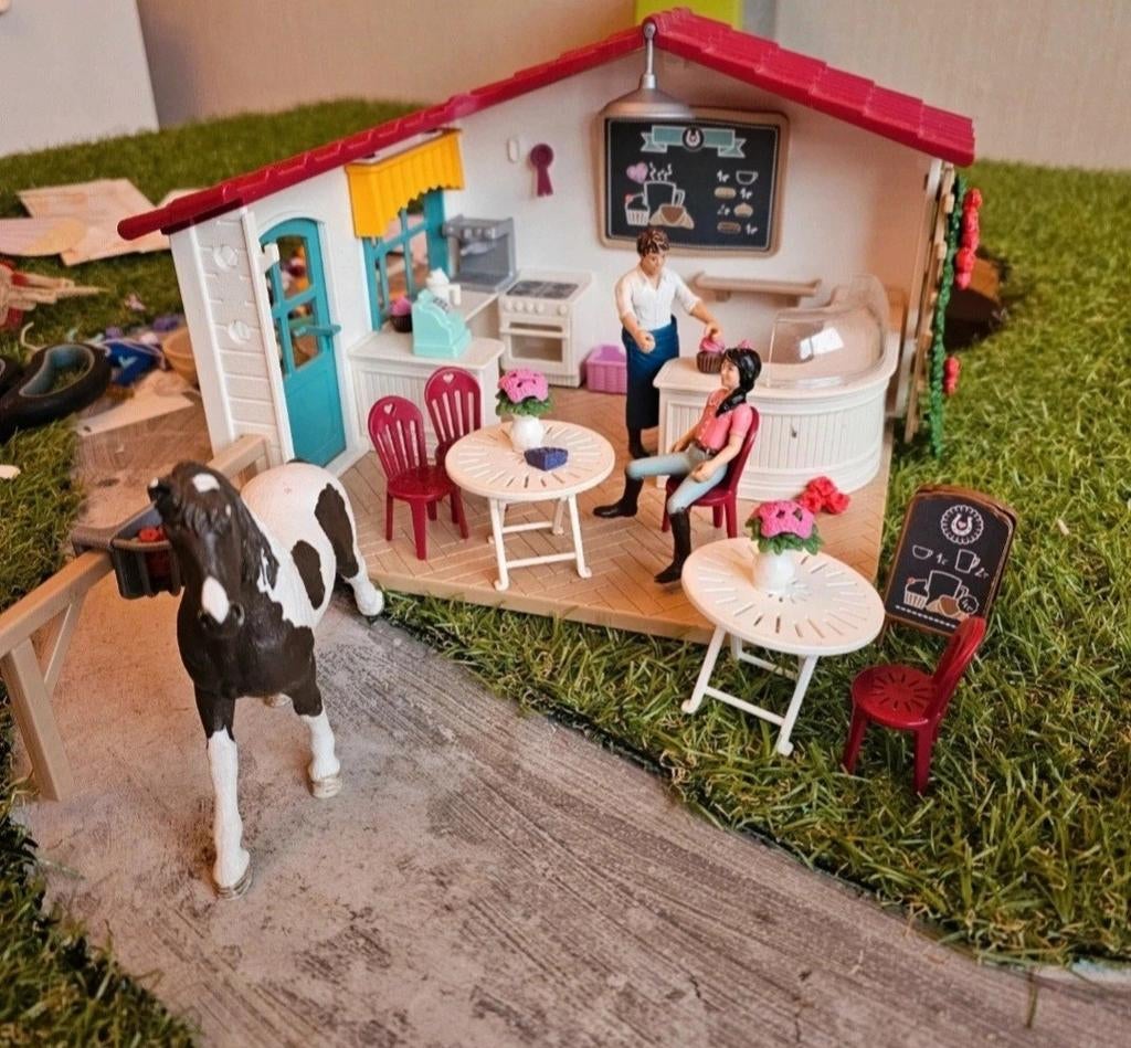 Schleich ruitercafe, Ophalen of Verzenden, Zo goed als nieuw, Poppenhuis