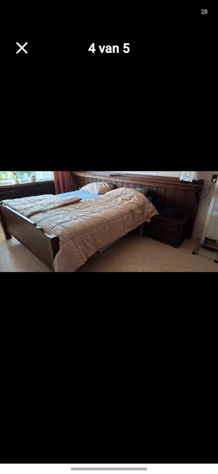 2-persoons elektrisch verstelbaar bed, Tweepersoons, Ophalen of Verzenden, Hout, Verstelbaar