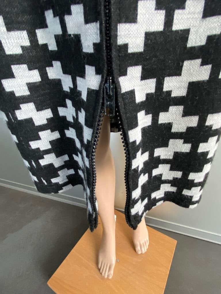 K45 Caroline Biss mt. 40=M jurk vest zwart/wit jurkje, Kleding | Dames, Jurken, Maat 38/40 (M), Zwart, Ophalen of Verzenden, Zo goed als nieuw