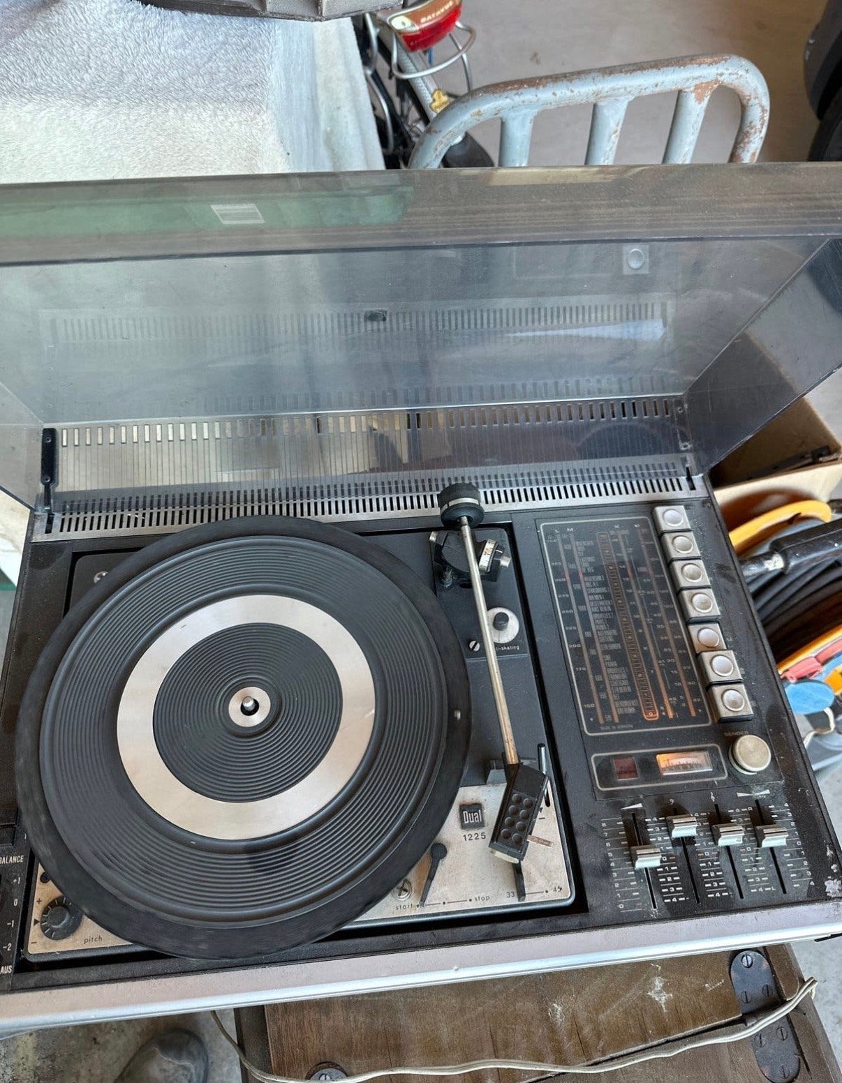 Grundig Studio 1600 met Dual 1225 platenspeler, Verzenden, Gebruikt, Platenspeler, Overige merken