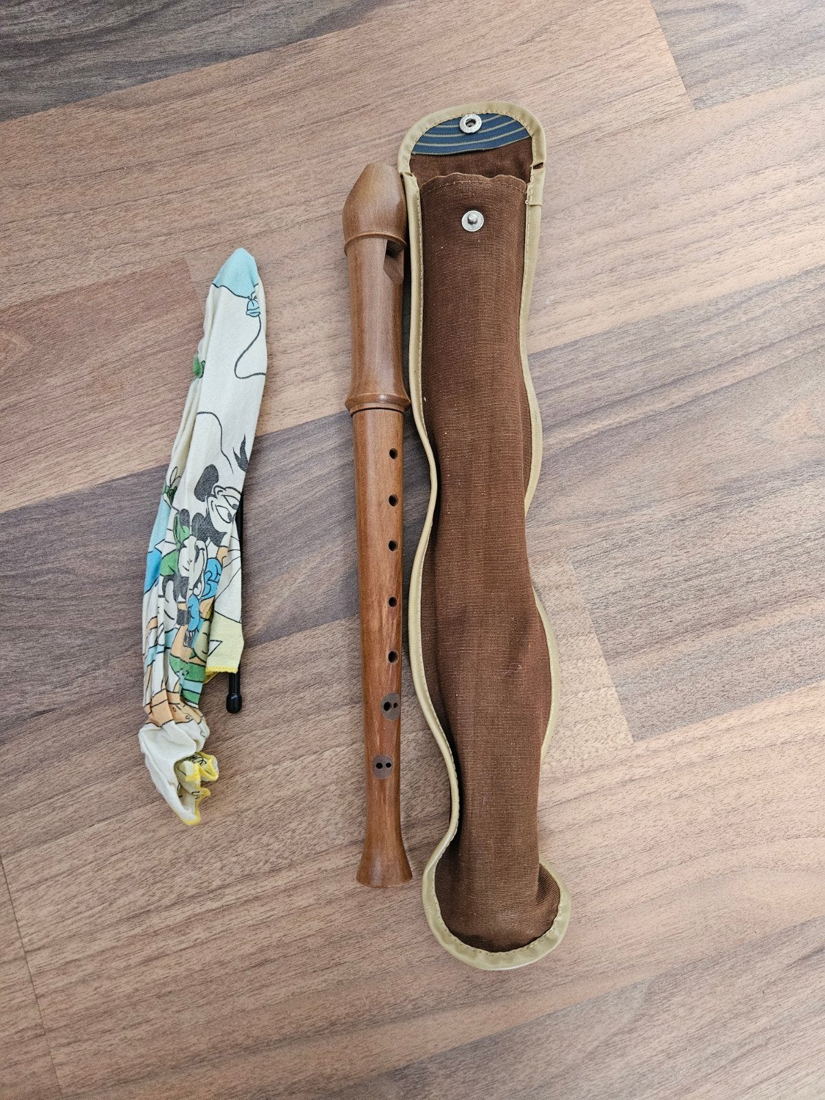 Houten blokfluit met hoes - Zo goed als nieuw, Ophalen of Verzenden, Zo goed als nieuw, Met koffer, hoes of etui