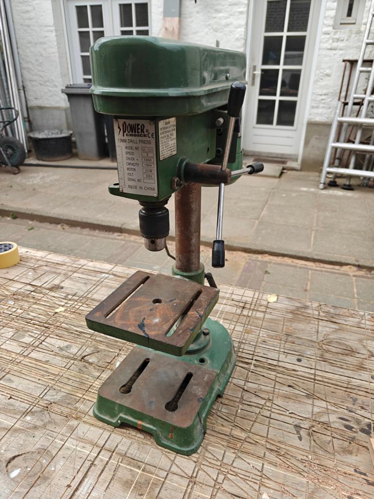 Power Choice kolomboormachine, Doe-het-zelf en Verbouw, Gereedschap | Boormachines, Ophalen, Gebruikt, Variabele snelheid, Minder dan 400 watt