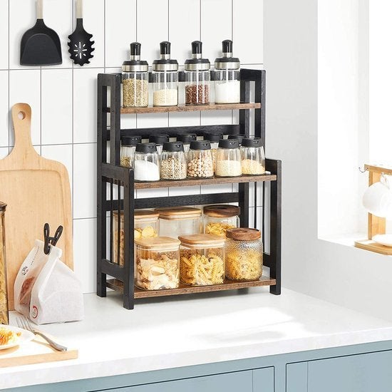 Keukenrek voor Aanrecht - Organizer - 40x18x53 cm - Zwart, Ophalen, Bruin, Zo goed als nieuw, Minder dan 100 cm