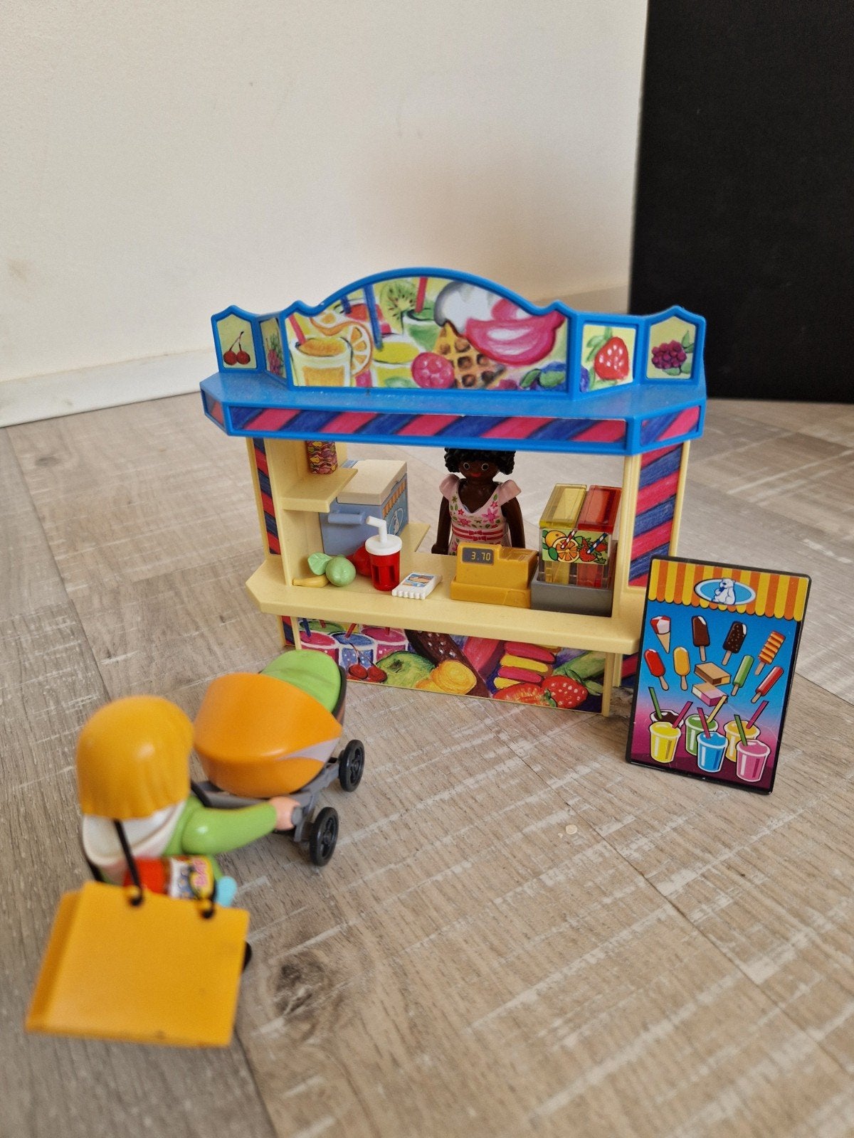 Playmobil ijscokraam met accessoires, Ophalen, Gebruikt, Losse onderdelen, City action