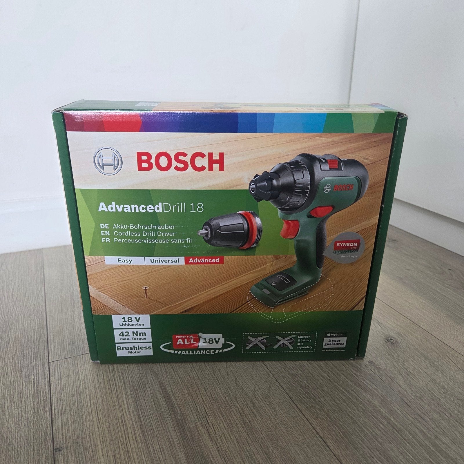Bosch AdvancedDrill 18 Accuboormachine - Nieuw in doos, Doe-het-zelf en Verbouw, Gereedschap | Boormachines, Nieuw, Boor- en Schroefmachine