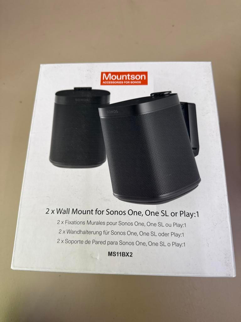 Mountson Muurbeugel voor Sonos One, One SL of Play:1 (2 stuk, Ophalen of Verzenden, Zo goed als nieuw