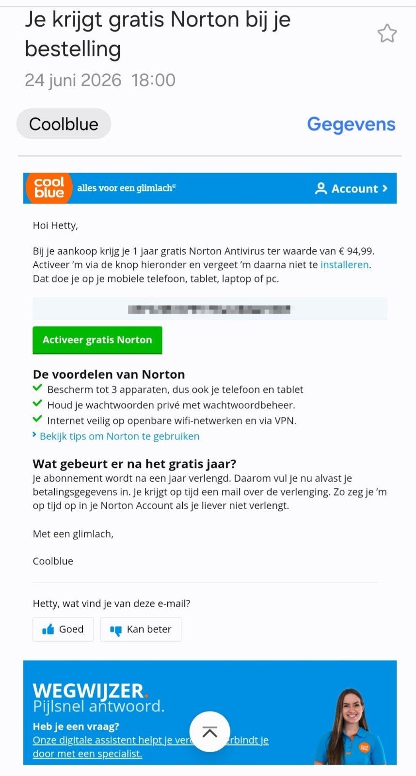 Norton Antivirus code voor 3 apparaten, Computers en Software, Antivirus- en Beveiligingssoftware, Verzenden, Nieuw, Norton, MacOS