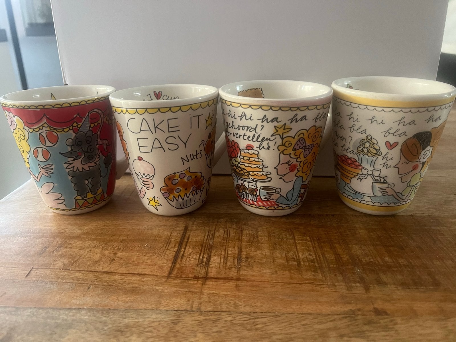 Blond Amsterdam Bekers en Mokken - Diverse Designs, Ophalen, Gebruikt, Aardewerk, Kop(pen) en/of Schotel(s)