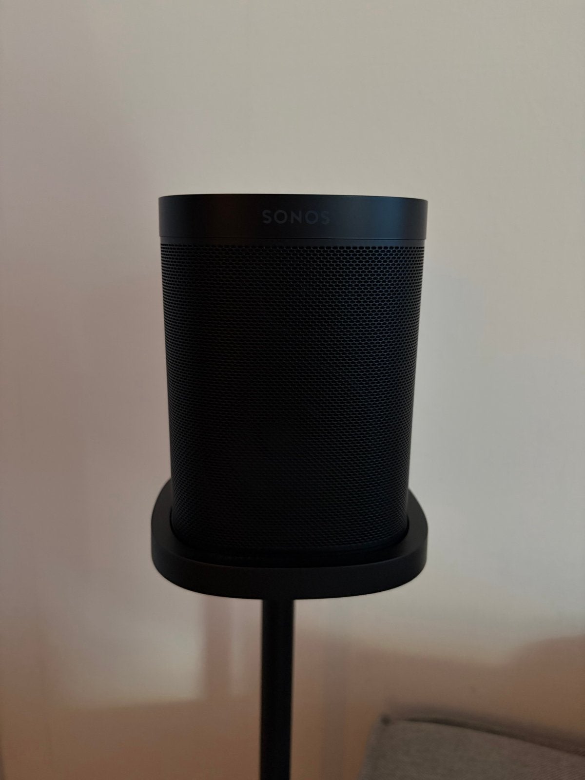 Sonos One SL Zwart (2x) inclusief Sonos vloerstandaard, Audio, Tv en Foto, Luidsprekers, Ophalen, Slimme speaker, WiFi, Zo goed als nieuw