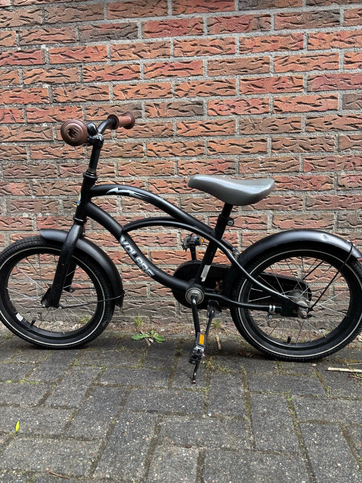 Volare Black Cruiser kinderfiets 16 inch, Fietsen en Brommers, Fietsen | Kinderfietsjes, Ophalen, Gebruikt, Terugtraprem, 16 tot 20 inch