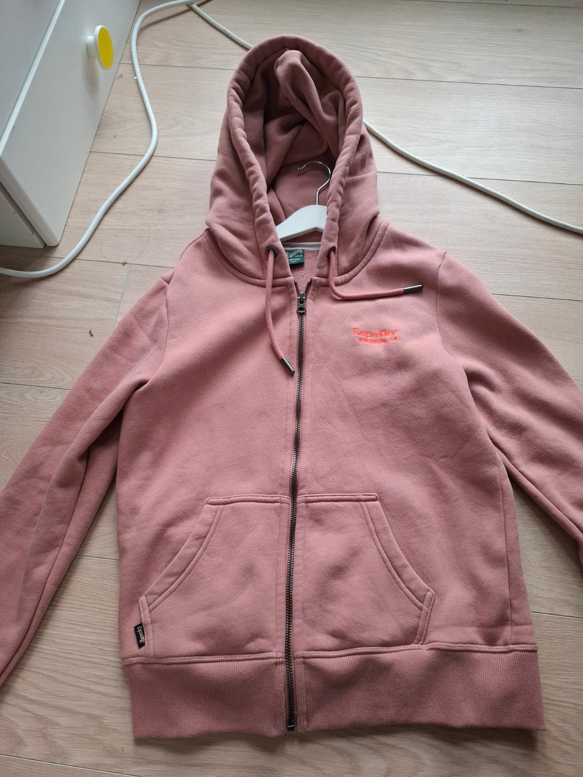 Superdry Vest Maat 36 (S) - Roze Hoodie met Rits, Superdry, Ophalen of Verzenden, Zo goed als nieuw, Roze