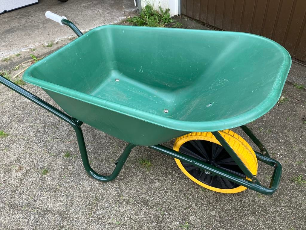 Altrad Fort Kruiwagen TK100 Groen Kunststof 100 Liter, Ophalen, Zo goed als nieuw