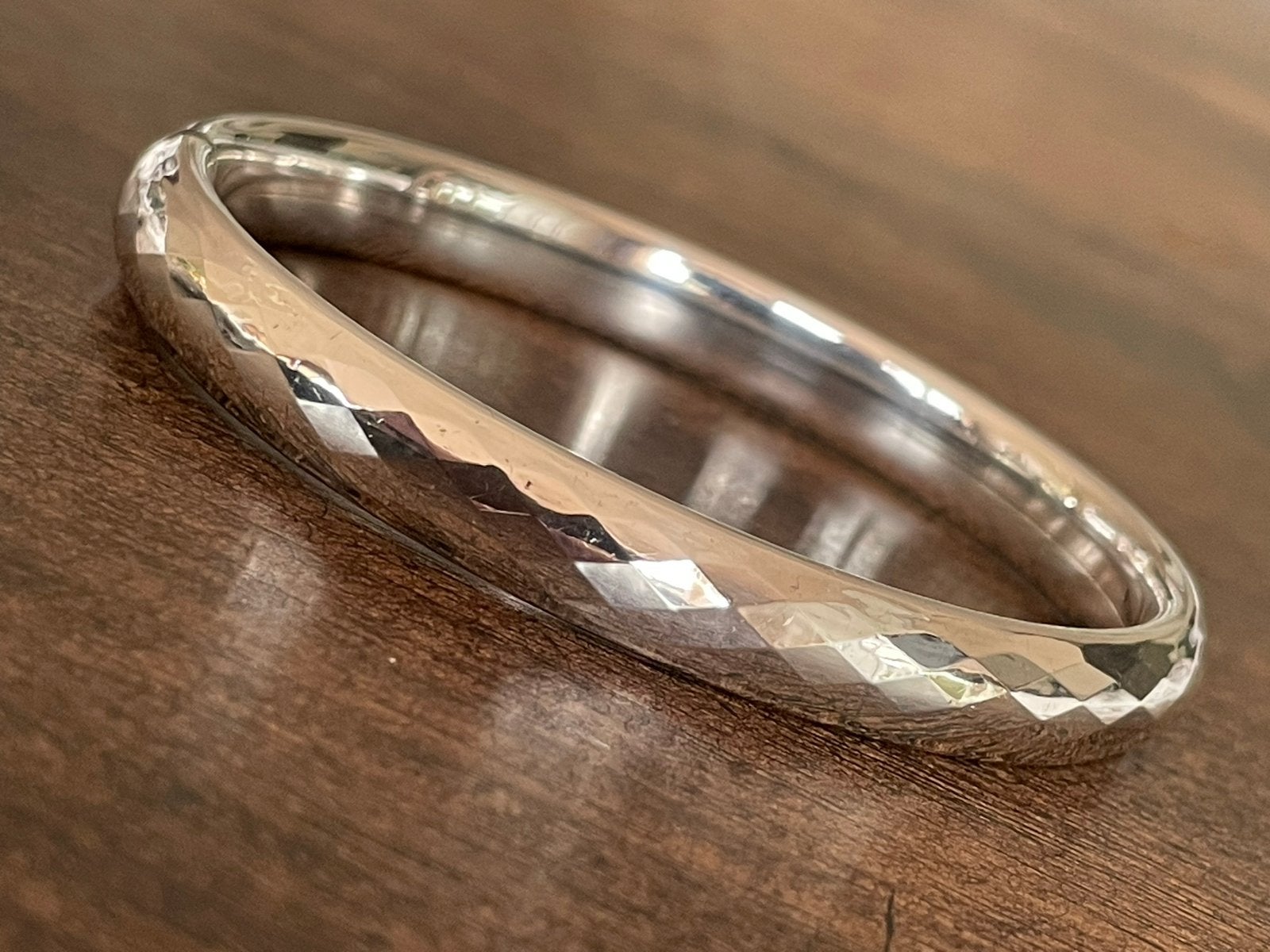 Armband zilver bangle Diamant Patroon - 16g, Ophalen of Verzenden, Gebruikt, Zilver