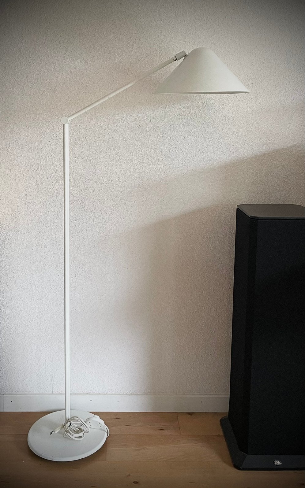 Hala Zeist retro vintage vloerlamp wit 150 cm., Ophalen of Verzenden, Metaal, Retro design, 150 tot 200 cm