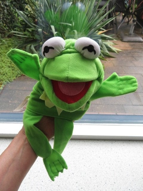 Handpop Kermit de Kikker The Muppets, Kinderen en Baby's, Kikker, Groen, Albert Heijn, Nieuw